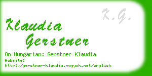 klaudia gerstner business card